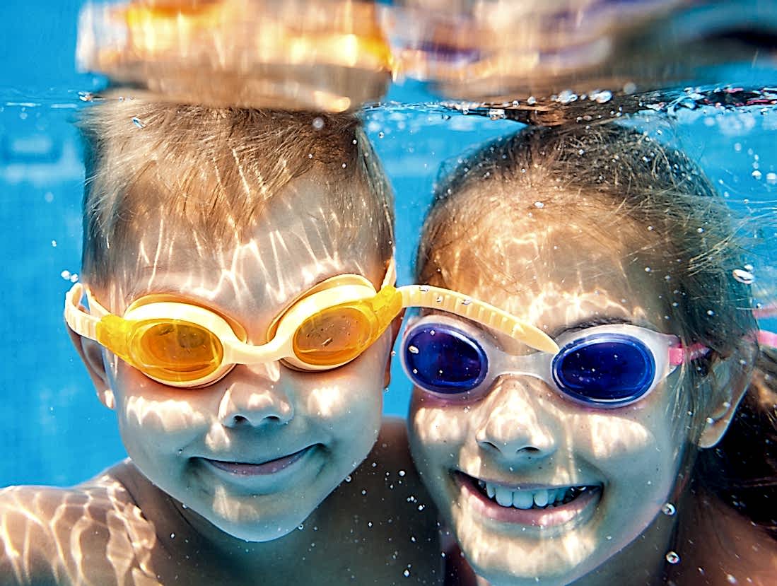 Water with Solar Pool Heating